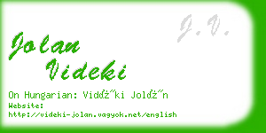 jolan videki business card